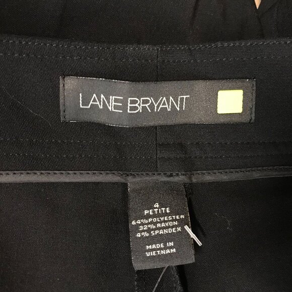 LANE BRYANT - WOMEN'S 4 PETITE - BLACK HOUSTON RIGHT FIT DRESS PANTS - Picture 3 of 6